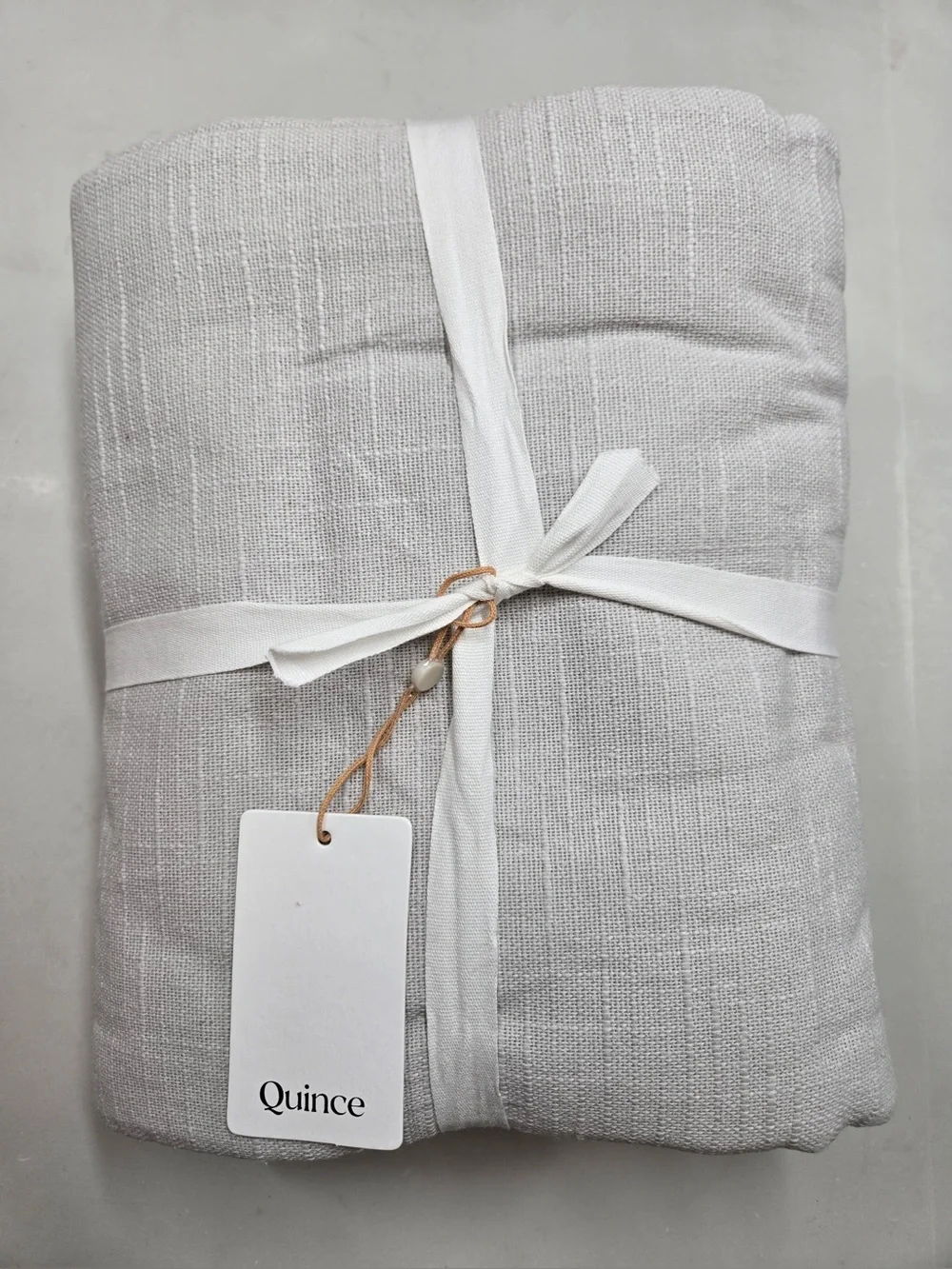 NWT QUINCE 1 panel 48x84 Cotton Slub Curtain Cloud 0737